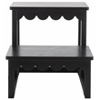 Safavieh Haven Wood 2 Step Stool  in Matte Black