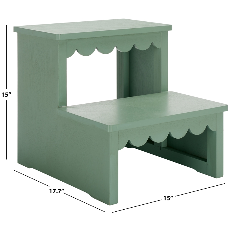 Safavieh Haven Wood 2 Step Stool  in Sage
