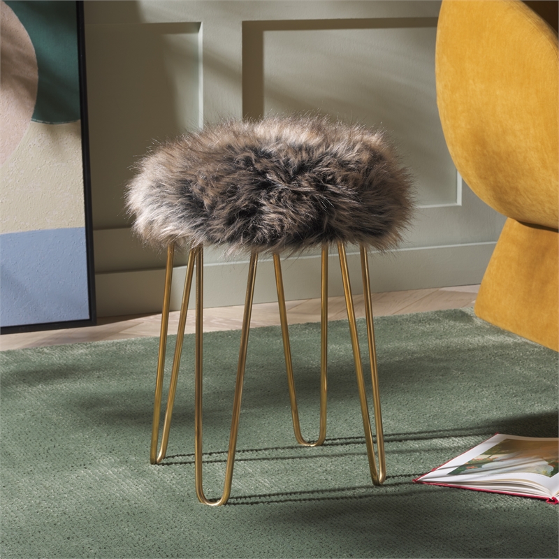 Safavieh Caspian Wood Foot Stool in Gray