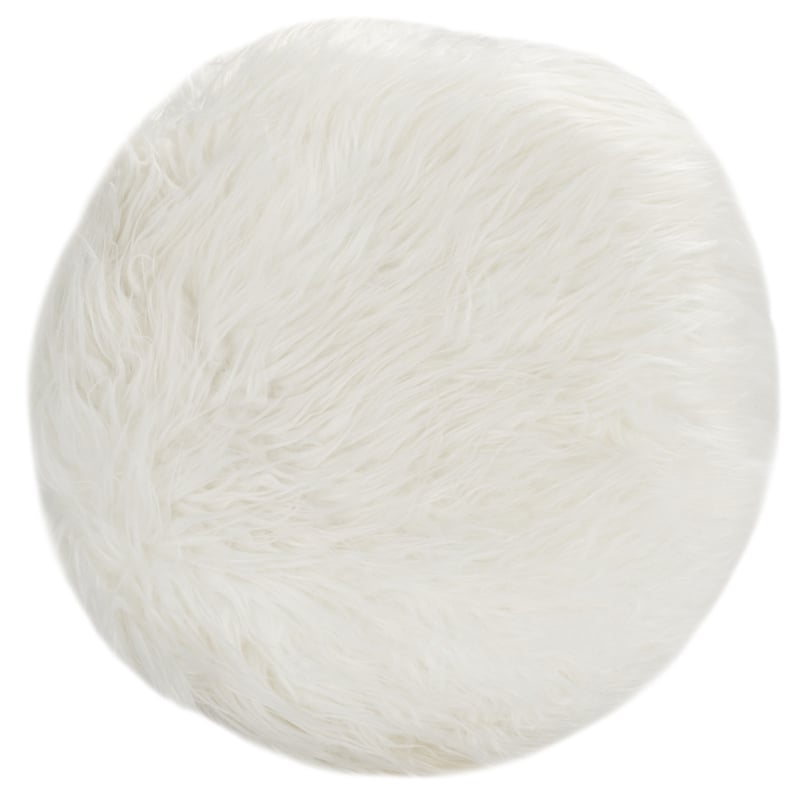 Safavieh Caspian Wood Foot Stool in White / Silver