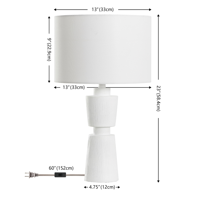 Safavieh Nici Resin Table Lamp in White