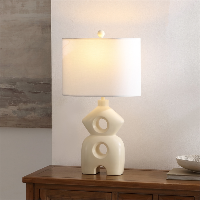 Safavieh Era Resin Table Lamp in Cream
