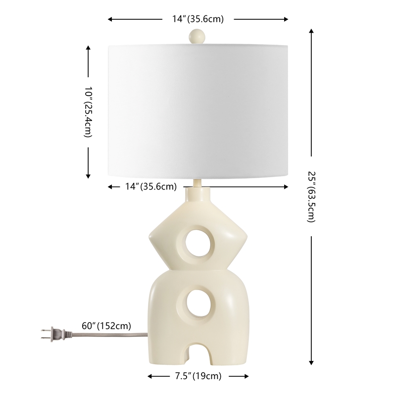 Safavieh Era Resin Table Lamp in Cream