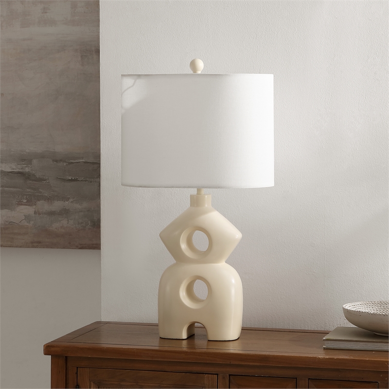 Safavieh Era Resin Table Lamp in Cream