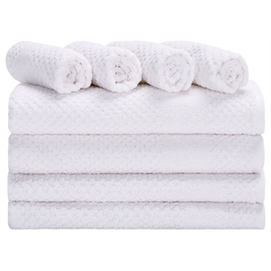 Safavieh Chelsea 8 Pc Cotton Towel Bundle in White