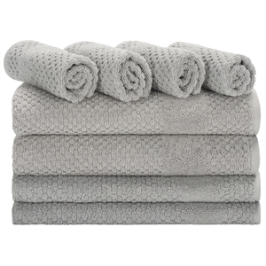 Safavieh Chelsea 8 Pc Cotton Towel Bundle in Gray