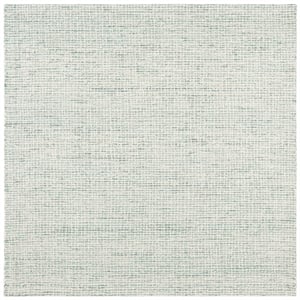 Safavieh Abstract 8'-0&quot x 8'-0&quot Wool Hand Tufted Rug in Green / Ivory
