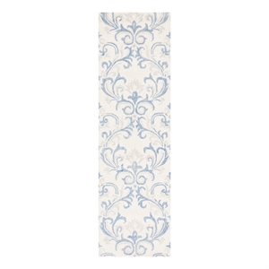 Safavieh Jardin 2'-3&quot x 8'-0&quot Wool Hand Tufted Rug in Ivory / Blue