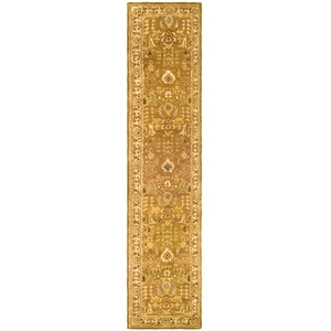Safavieh Classic 2'-3&quot x 10'-0&quot Wool Hand Tufted Rug in Gold / Beige