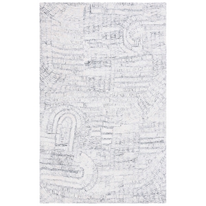 Safavieh Glamour 6'-0&quot x 9'-0&quot Wool Hand Tufted Rug in Gray / Ivory