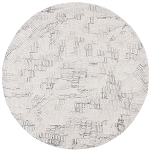 Safavieh Glamour 6'-0&quot x 6'-0&quot Wool Hand Tufted Rug in Gray / Ivory