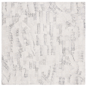 Safavieh Glamour 6'-0&quot x 6'-0&quot Wool Hand Tufted Rug in Gray / Ivory