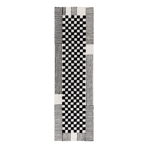 Safavieh Genre 2'-3&quot x 8'-0&quot Wool Hand Tufted Rug in Black / Ivory