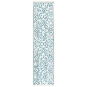 Safavieh Metro 2'-3&quot x 9'-0&quot Wool Hand Tufted Rug in Teal / Ivory