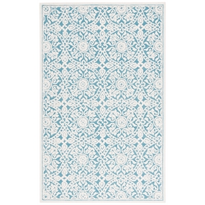 Safavieh Metro 5'-0&quot x 8'-0&quot Wool Hand Tufted Rug in Teal / Ivory