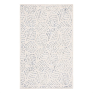 Safavieh Jardin 5'-0&quot x 8'-0&quot Wool Hand Tufted Rug in Ivory / Blue