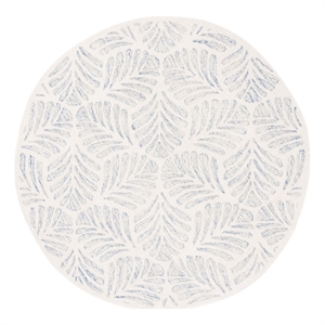 Safavieh Jardin 6'-0&quot x 6'-0&quot Wool Hand Tufted Rug in Ivory / Blue