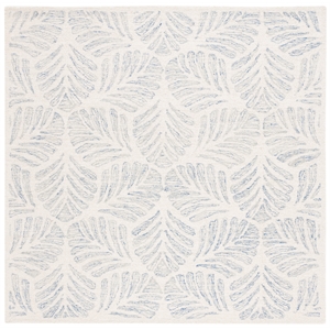 Safavieh Jardin 6'-0&quot x 6'-0&quot Wool Hand Tufted Rug in Ivory / Blue