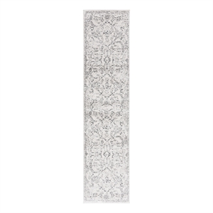 Safavieh Luna 2'-2&quot x 9'-0&quot Polypropylene Power Loomed Rug in Ivory / Gray