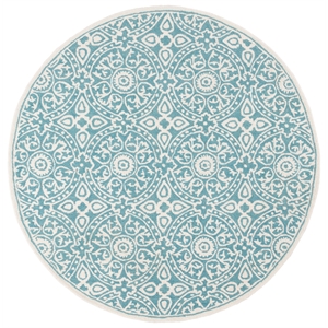 Safavieh Metro 6'-0&quot x 6'-0&quot Wool Hand Tufted Rug in Teal / Ivory