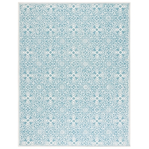 Safavieh Metro 8'-0&quot x 10'-0&quot Wool Hand Tufted Rug in Teal / Ivory