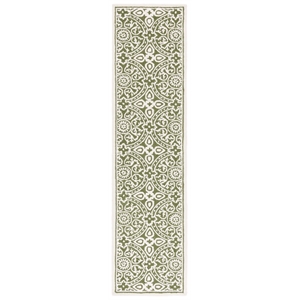 Safavieh Metro 2'-3&quot x 9'-0&quot Wool Hand Tufted Rug in Green / Ivory