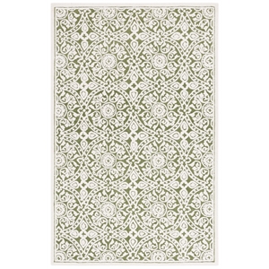 Safavieh Metro 5'-0&quot x 8'-0&quot Wool Hand Tufted Rug in Green / Ivory