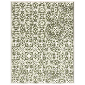 Safavieh Metro 8'-0&quot x 10'-0&quot Wool Hand Tufted Rug in Green / Ivory