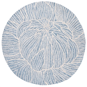 Safavieh Metro 6'-0&quot x 6'-0&quot Wool and Cotton Hand Tufted Rug in Blue / Ivory