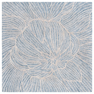 Safavieh Metro 6'-0&quot x 6'-0&quot Wool and Cotton Hand Tufted Rug in Blue / Ivory