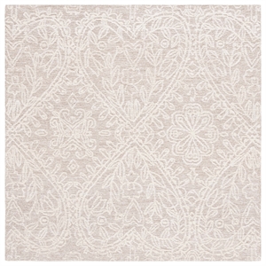 Safavieh Metro 6'-0&quot x 6'-0&quot Wool and Cotton Hand Tufted Rug in Beige / Ivory