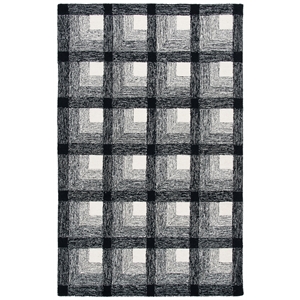 Safavieh Metro 5'-0&quot x 8'-0&quot Wool Hand Tufted Rug in Charcoal / Ivory