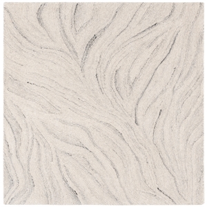 Safavieh Metro 6'-0&quot x 6'-0&quot Wool and Cotton Hand Tufted Rug in Ivory / Silver