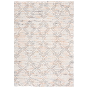 Safavieh Marbella 5'-0&quot x 8'-0&quot Wool Hand Loomed Rug in Ivory / Orange