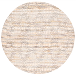 Safavieh Marbella 6'-0&quot x 6'-0&quot Wool Hand Loomed Rug in Ivory / Orange