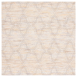 Safavieh Marbella 6'-0&quot x 6'-0&quot Wool Hand Loomed Rug in Ivory / Orange