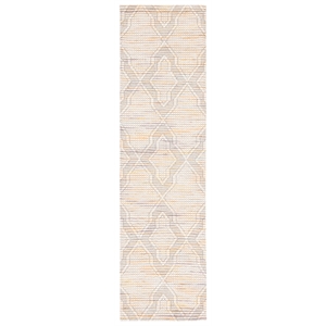 Safavieh Marbella 2'-3&quot x 9'-0&quot Wool Hand Loomed Rug in Ivory / Orange
