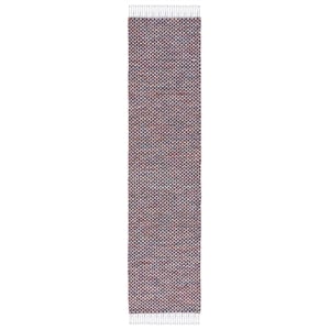 Safavieh Montauk 2'-3&quot x 9'-0&quot Cotton Flat Weave Rug in Red / Yellow