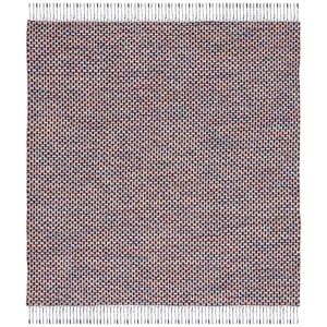 Safavieh Montauk 6'-0&quot x 6'-0&quot Cotton Flat Weave Rug in Red / Yellow