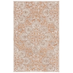 Safavieh Trace 8'-0&quot x 10'-0&quot Wool and Cotton Hand Tufted Rug in Gold / Ivory