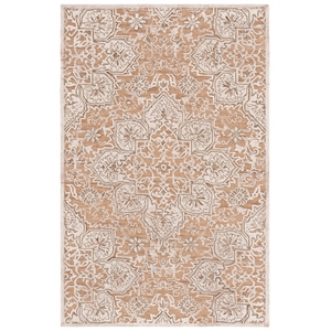 Safavieh Trace 3'-0&quot x 5'-0&quot Wool and Cotton Hand Tufted Rug in Gold / Ivory