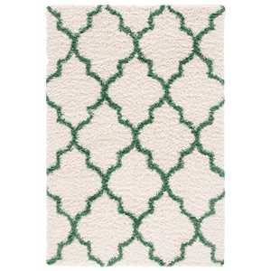 Safavieh Venus Shag 500 4'-0&quot x 6'-0&quot Polypropylene Power LoomedRuginIvory/Green