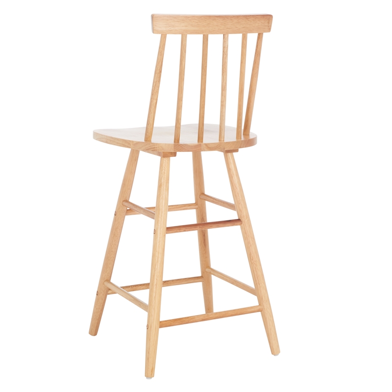 Safavieh May Wood Counter Stool in Natural