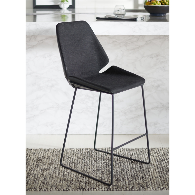 Safavieh Masami Wood and Metal Counter Stool in Black / Black