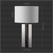 Safavieh Rollins Square Iron Table Lamp in Nickel / White