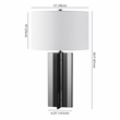 Safavieh Rollins Square Iron Table Lamp in Nickel / White