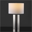 Safavieh Rollins Square Iron Table Lamp in Nickel / White