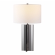 Safavieh Rollins Square Iron Table Lamp in Nickel / White