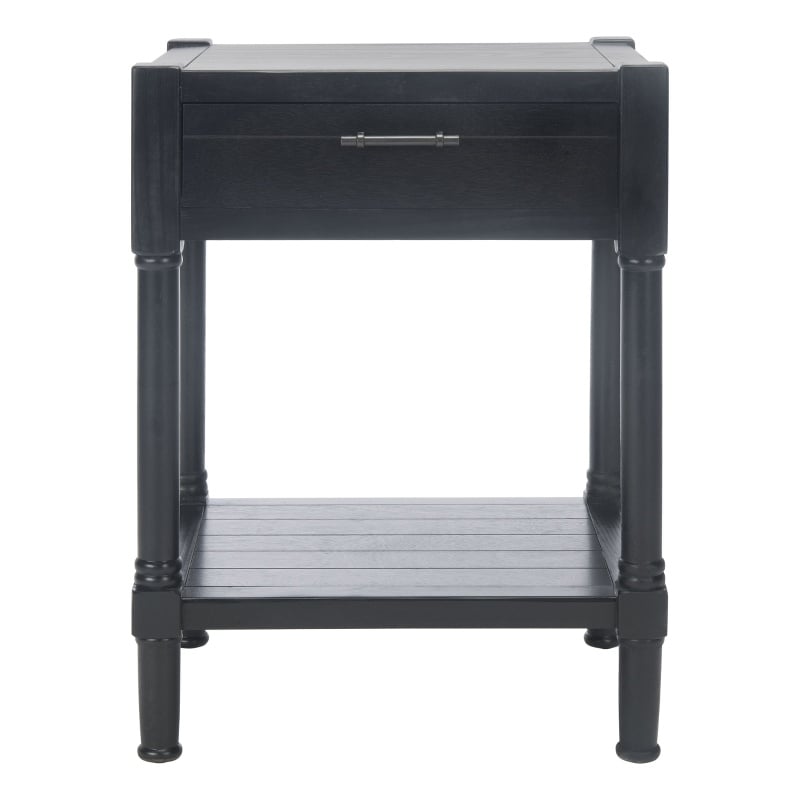 Safavieh Filbert Pine Wood Accent Table in Black