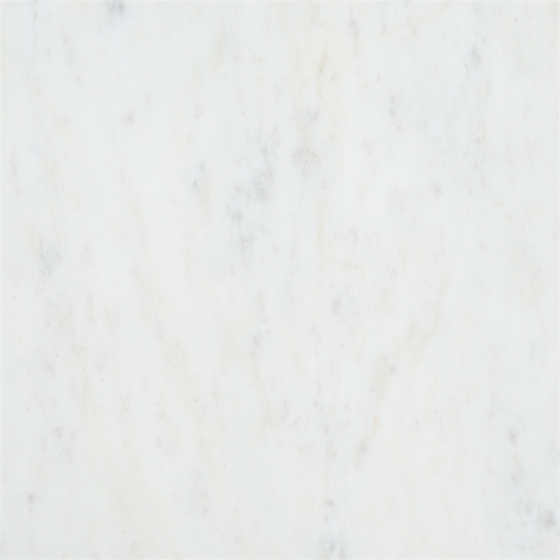 Safavieh Lara Marble and Wood Side Table in White
